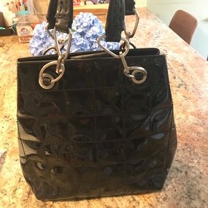 COPY - Donald J Pliner black patent leather handb…